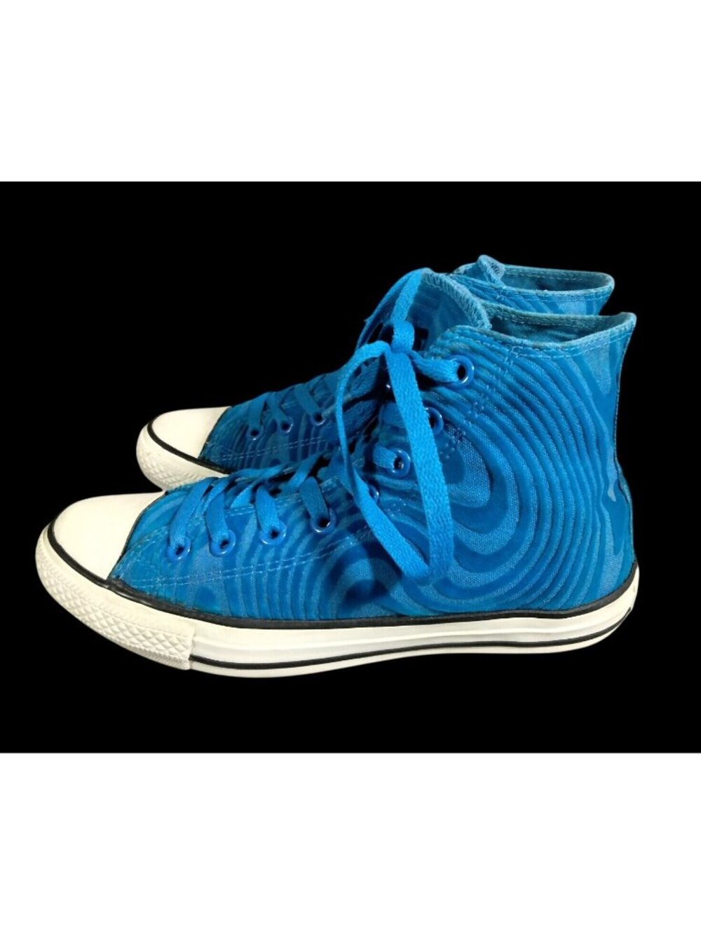 Converse Chuck Taylor Blue Velvet Swirl High Tops W 9 M 7 Whimsy Maximalist Y2K